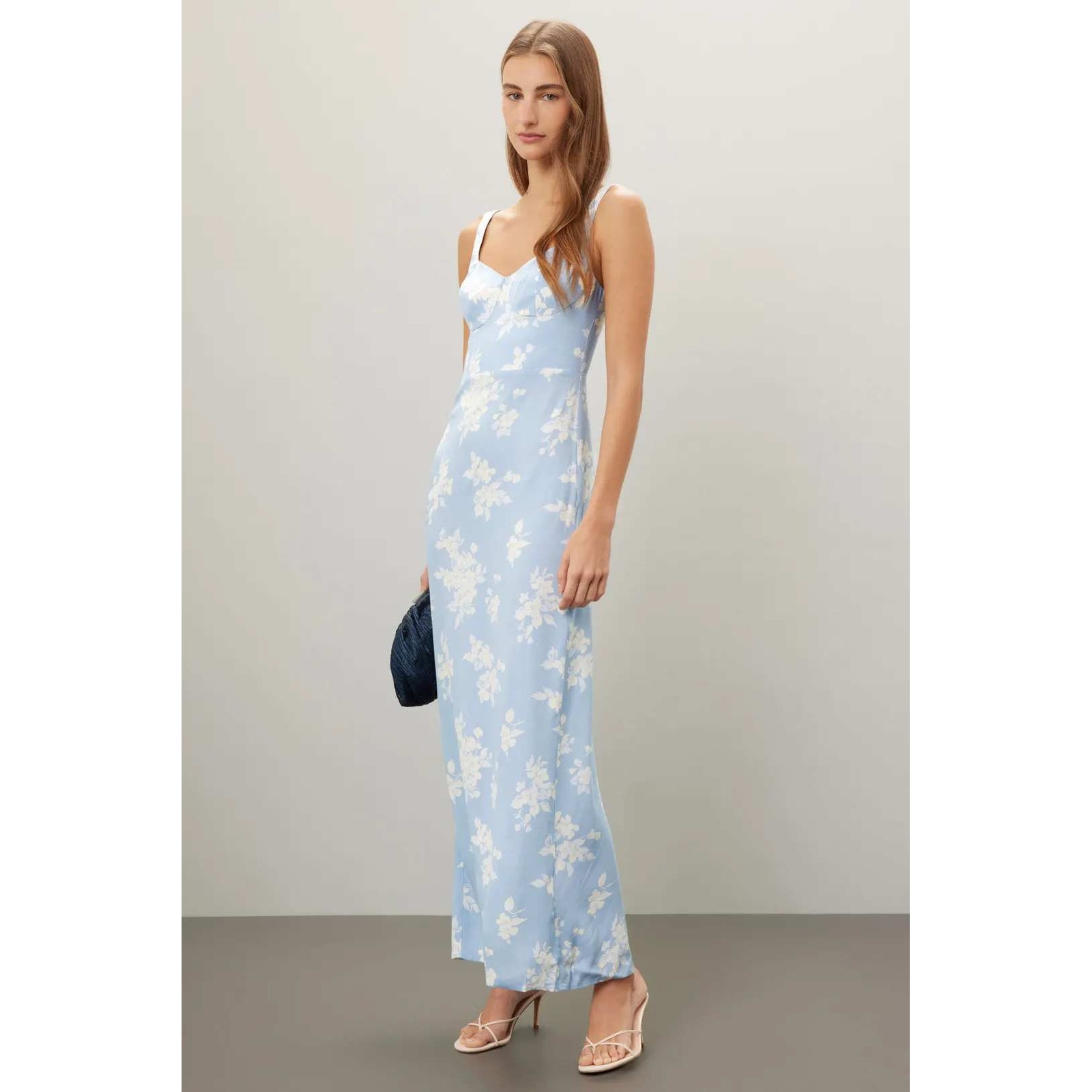 Reformation Light Blue Floral Maxi Dress